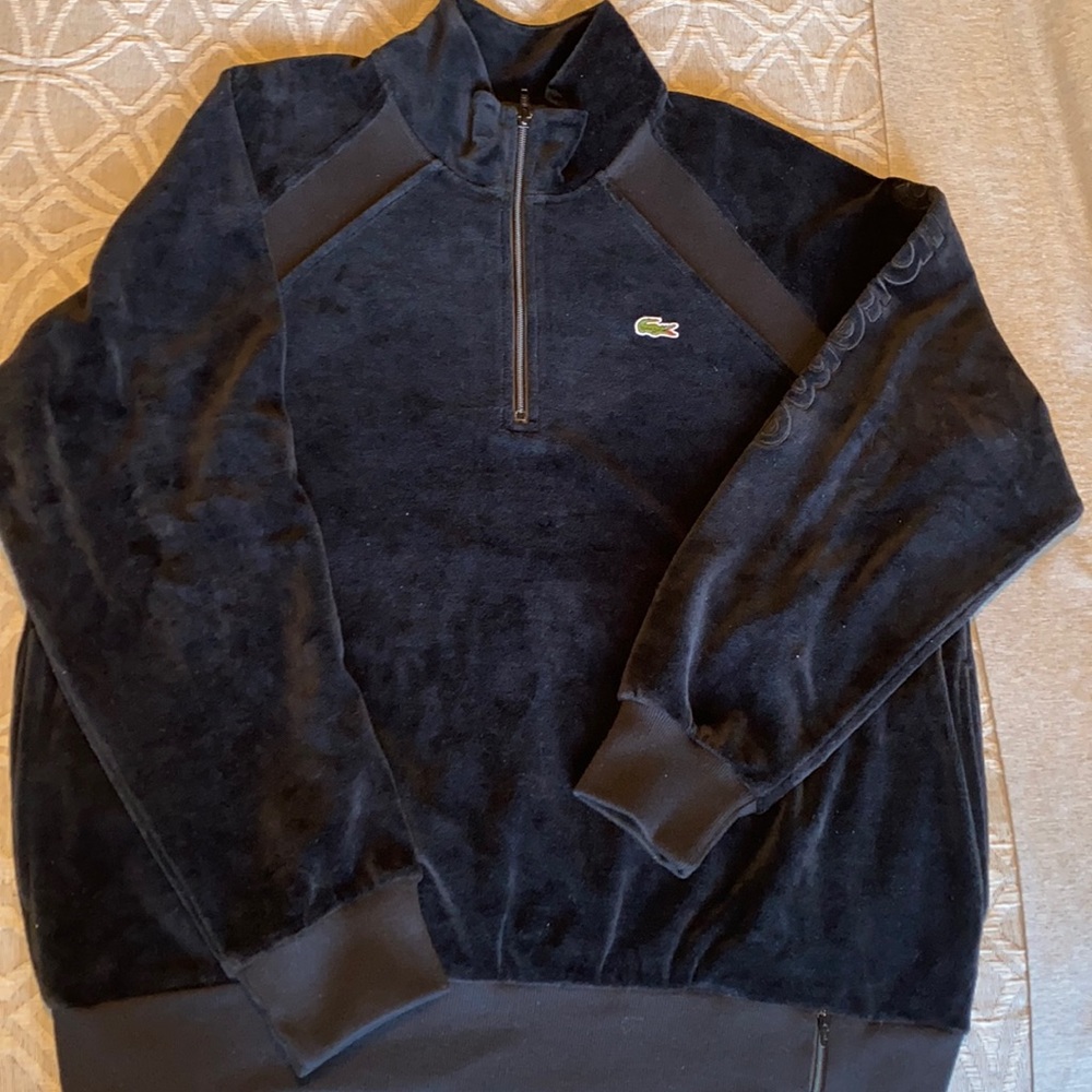 Authentic Supreme Lacoste Velour Top! New!